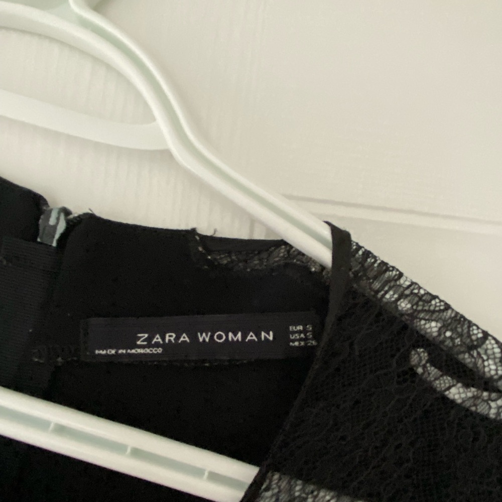 Zara black lace mini dress - Picture 3 of 7